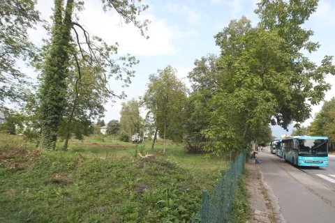 Urejanje bodočega Bleiweisovega parka so začeli na občinskem delu zemlji&scaron;ča. / Foto: Gorazd Kavčič