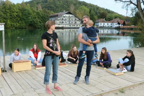 Maja &Scaron;enk Zidar in Marko Kodorovič / Foto: Alenka Brun