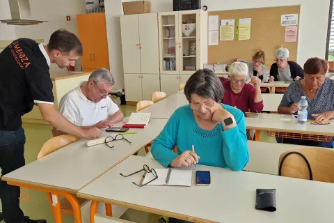 Delavnico so imeli tudi v Kranjski Gori, v učilnici tamkaj&scaron;nje &scaron;ole.