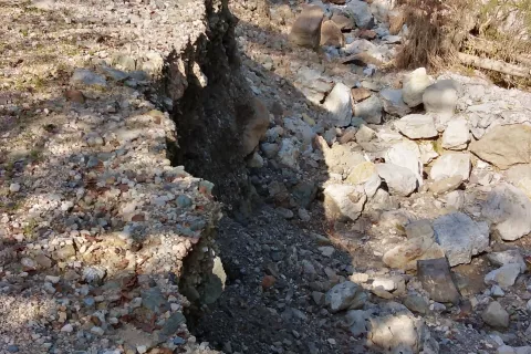 Ena od poškodovanih gozdnih cest na kranjskem gozdnogospodarskem območju / Foto: Arhiv Zgs-oe Kranj