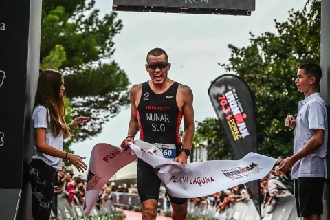 Matevž Nunar je v Poreču dosegel svojo prvo zmago v triatlonu in to na tekmi, ki je štela za slovensko državno prvenstvo. / Foto: Osebni Arhiv