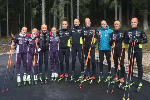 novinarska konferenca ekipa biatlon rudno polje pokljuka odprtje rolkarska steza pred sezona 2023-24 SLOSKI / Foto: Gorazd Kavčič