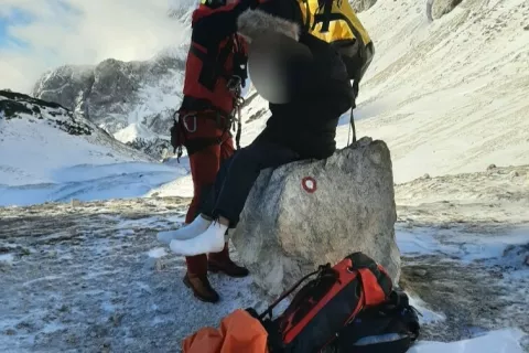 reševanje planinca na Konjskem sedlu / Foto: Sv