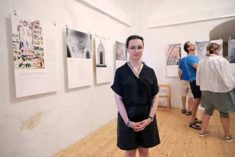 Skrite freske Crngrob Loški muzej Nina Misson / Foto: Tina Dokl