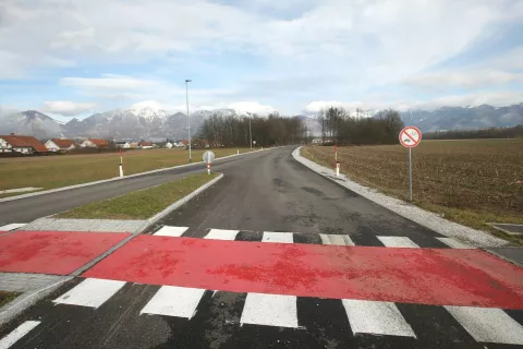 gradnja obvoznice cesta Britof Hotemaže vas Britof Milje jan 24 / Foto: Gorazd Kavčič