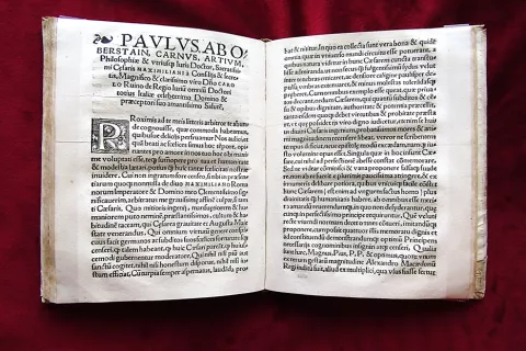 Skoraj petsto let stara knjiga bo ves marec na ogled v prostorih Knjižnice A. T. Linharta Radovljica / Foto: Knjižnica A. T. Linharta