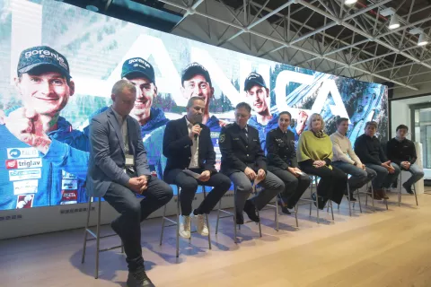 tiskovna novinarska konferenca pred zaključek smučarski skoki svetovni pokal Planica 2024 Triglav Lab Ljubljana / Foto: Gorazd Kavčič