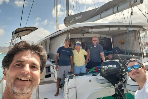 S Kapverdskih otokov do Martinika je krenilo pet pomorščakov. Škot, Indijca, Argentinec in Slovenec. / Foto: Osebni Arhiv