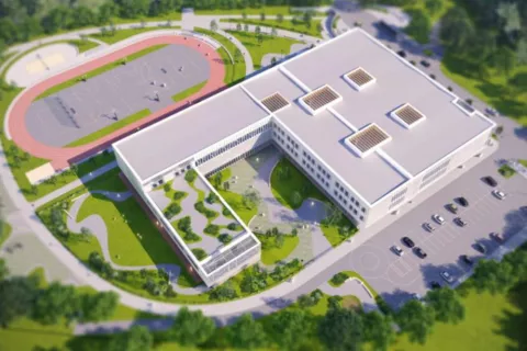 Takole bo videti okolica nove Osnovne &scaron;ole Frana Albrehta po ureditvi zunanjih povr&scaron;in. / Foto: Občina Kamnik