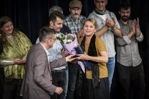 Darja Reichman je prejela Sterijevo nagrado za igralsko stvaritev in sicer za vlogi Maruše in Marte. / Foto: Arhiv Festivala 69. Sterijevo Pozorje