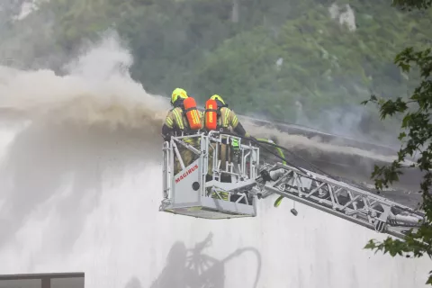 Požar Tržič / Foto: Tina Dokl