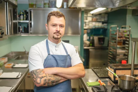 Kuharski mojster David Žefran / Foto: Nik Bertoncelj