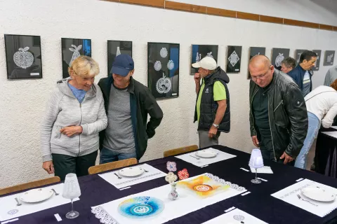Čipkarski dnevi Železniki, razstava galerija muzeja / Foto: Simon Benedičič