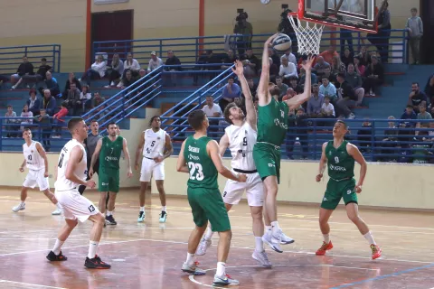 Košarkarji ekipe LTH Castings so s porazom proti Krki v četrtfinalu zaključili letošnjo sezono. / Foto: Gorazd Kavčič / Foto: 