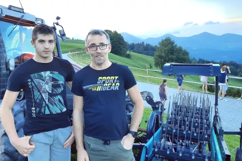 Žiga in Srečko Krvina, obiskovalca Praznika žetve / Foto: Klara Mrak / Foto: 