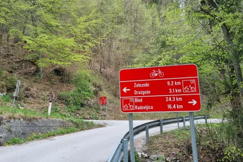 Na novih označevalnih tablah so napisane tudi razdalje med kraji. / Foto: Grega Flajnik / Foto: 