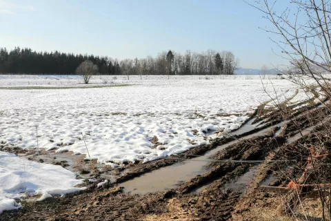 Občina Šenčur nasprotuje nameri kranjske občine, da odkupi zemljišče znotraj avtocestnega priključka Kranj vzhod, kjer bi Komunala Kranj lahko zbirala in prekladala odpadke. / Foto: Tina Dokl / Foto: 
