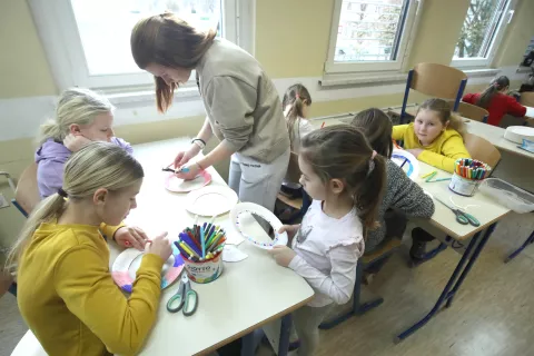 Ustvarjalne delavnice na Osnovni šoli Škofja Loka-Mesto / Foto: Gorazd Kavčič / Foto: 
