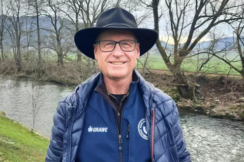 Predsednik Ribiške družine Žiri Miro Mahnič / Foto: Klara Mrak / Foto: 