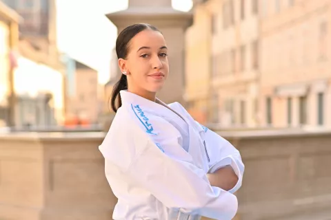 Lana Tisa Nadižar je karate začela trenirati pri petih letih. / Foto: osebni arhiv/Matevž Zupan - Mev / Foto: 