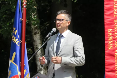 Slavnostni govornik je bil letos minister za obrambo Marjan Šarec. / Foto: Jasna Paladin / Foto: 