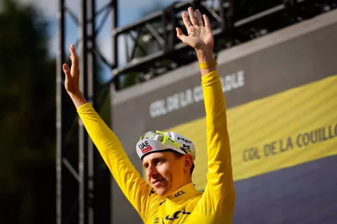 Francija, Nica.20. etapa Dirke po Franciji.Slovenski kolesarski zvezdnik Tadej Pogacar (UAE Team Emirates). / Foto: Anže Malovrh/sta