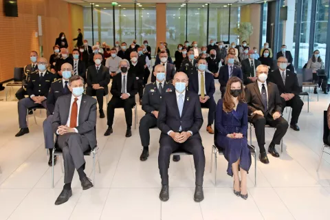 Na sprejemu za svojce padlih in ranjenih v vojni za Slovenijo / Foto: Gorazd Kavčič / Foto: 