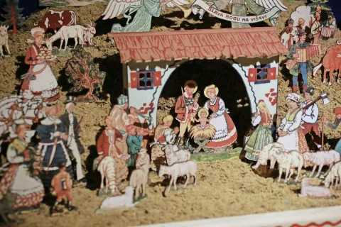 Jaslice Maksima Gasparija iz leta 1919 v Muzeju jaslic na Brezjah / Foto: Gorazd Kavčič / Foto: 