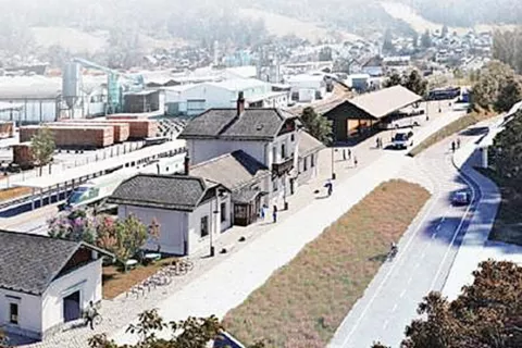 Potniško središče v Bohinjski Bistrici, kot so si ga zamislili avtorji prvonagrajenega elaborata / Foto: 