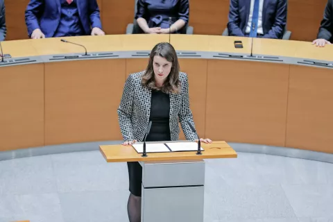 Ministrica za izobraževanje, znanost in šport Simona Kustec je uspešno prestala že drugo interpelacijo. / Foto: Tina Dokl / Foto: 