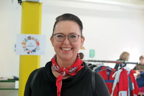 Pobudnica in glavna organizatorka Loške otroške izmenjevalnice Jasna Pisanec Ropret / Foto: 