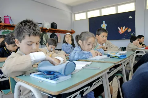 Pouk v osnovni šoli v Čilu, v razredu so skupaj dečki in deklice, kot je običajno v zahodnem svetu. / Foto: Wikipedija / Foto: 