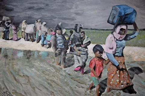 Stran je naslov slike Nejke Terglav. / Foto: Helena Testen / Foto: 