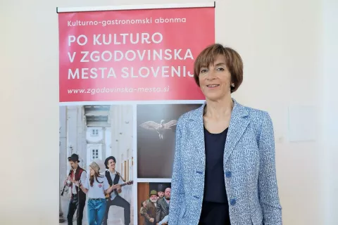 Generalna sekretarka Združenja zgodovinskih mest Slovenije Mateja Hafner Dolenc / Foto: 