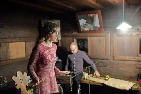 Renata Lapanja in Andrea Pandolfo na nastopu v Škofji Loki / Foto: arhiv Renate Lapanja / Foto: 