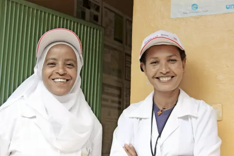 Ti dve zdravstveni delavki v Etiopiji (2011) sta pripadnici množice anonimnih posameznikov, ki pomagajo vzdrževati javno zdravje širom sveta. / Foto: Wikipedija / Foto: 