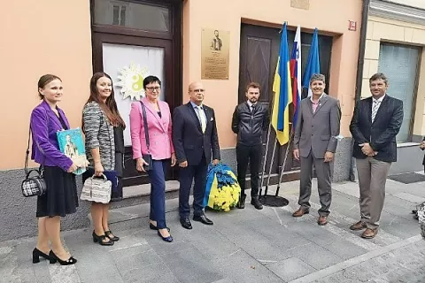 Odkritje spominske plošče Ivanu Boberskemu v Tržiču / Foto: 