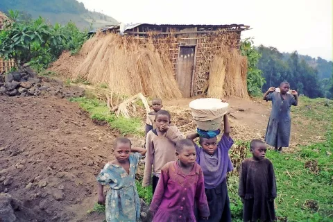 Otroci na ruandskem podeželju, fotografirani 4. 8. 2005. Bog ve, kako živijo zdaj, 15 let pozneje? / Foto: Wikipedija / Foto: 