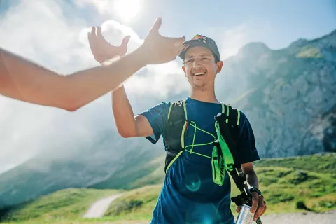 Luka Kovačič je sanjal, kako bi pet najvišjih slovenskih vrhov povezal v enem dnevu. Pretekli četrtek mu je to tudi uspelo. / Foto: Siniša Kanižaj / Foto: 