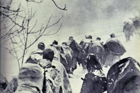 Slovenska partizanska legenda: Pohod 14. divizije nad Loko pri Zidanem Mostu, 12. februarja 1944 / Foto: Jože Petek (1912–1945) / Foto: 