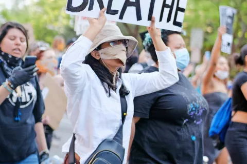 ... Njegove zadnje besede »Ne morem dihati« so postale geslo demonstrantov. / Foto: Wikipedija / Foto: 