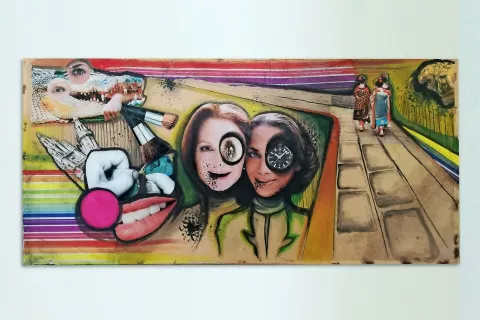 Kreativnost ustvarjalcev ne pozna meja – Ana Belčič: Traum-a (kolaž na lepenki) / Foto: arhiv projekta / Foto: 