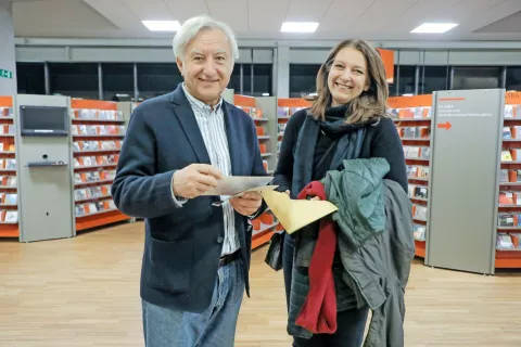 Uroš Lipušček in Metka Lokar / Foto: Tina Dokl / Foto: 