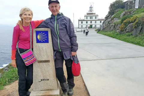 Franceska in Vladimir Žumer na cilju Jakobove poti v Finisterri / Foto: osebni arhiv / Foto: 