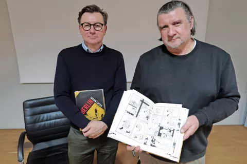 Sogovornika na januarskem #Zobotrebcu: gost dr. Oto Luthar in spraševalec Zoran Smiljanić / Foto: 