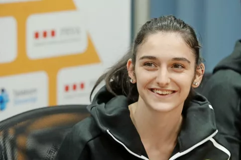 Mia Krampl si je v napetem finalu z zmago zagotovila nastop na olimpijskih igrah v Tokiu. / Foto: Gorazd Kavčič / Foto: 