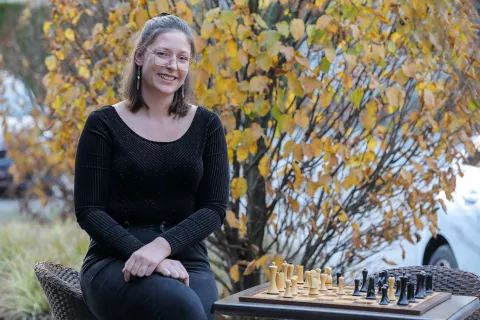 Zala Urh šahistka šah / Foto: Tina Dokl