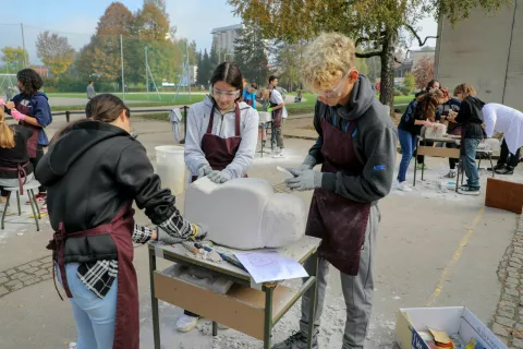 Za motiv so letos izbrali torzo oziroma člove&scaron;ko figuro. / Foto: Tina Dokl